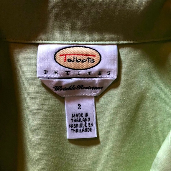 NWT Fun Light Green 3/4 Sleeve button down shirt - Picture 3 of 4